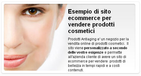 negozio online per ecommerce di prodotti cosmetici