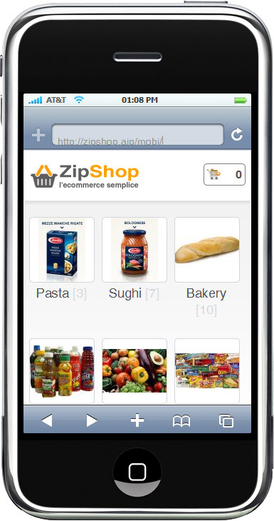 ZipShp mobi: L'ecommerce mobile semplice