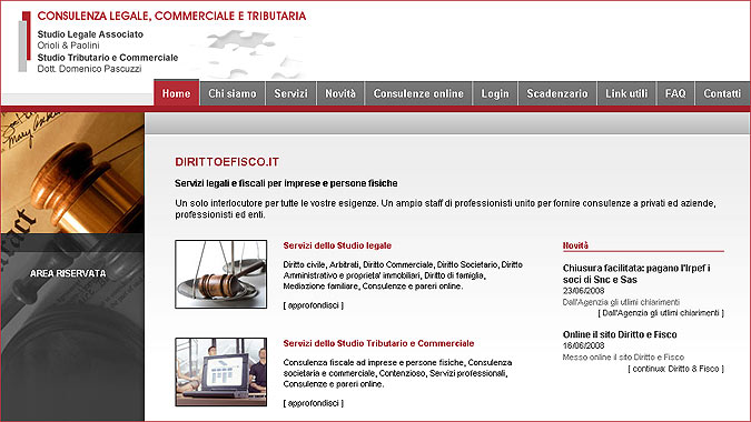 Sviluppo siti per studi legali avvocati